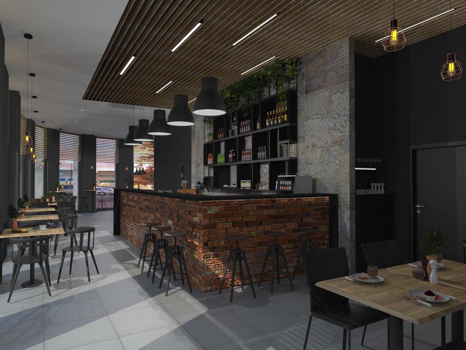 projekt restauracji, Zielone Bistro Katowice, projektowanie wnetrz Tychy, Studio Ładnie projektowanie wnętrz, Aleksandra Chmielowicz projektowanie wnętrz, projektowanie wnętrz Katowice