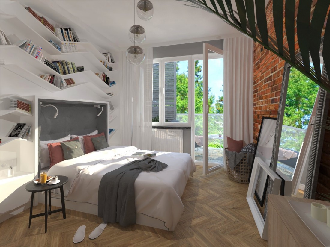 projekt sypialni Tychy, projektowanie wnętrz Tychy, architekt wnętrz Tychy