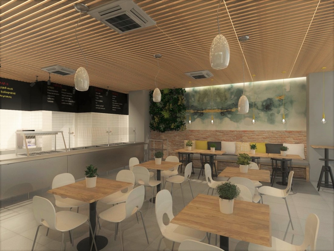 restauracja Katowice, projektowanie wnętrz Tychy, projekt restauracji Katowice, projektowanie wnętrz Aleksandra Chmielowicz, Zielone Bistro Katowice