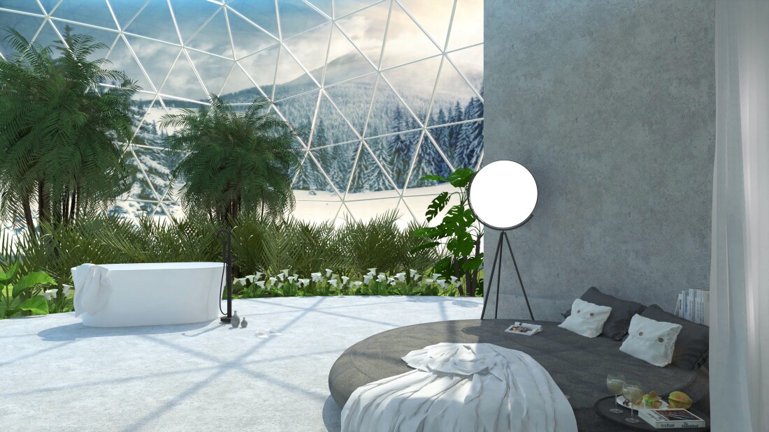 Dom pod kopułą geodezyjną - Chmielowicz Aleksandra i Jarosław KONKURS MAX-FLIZ